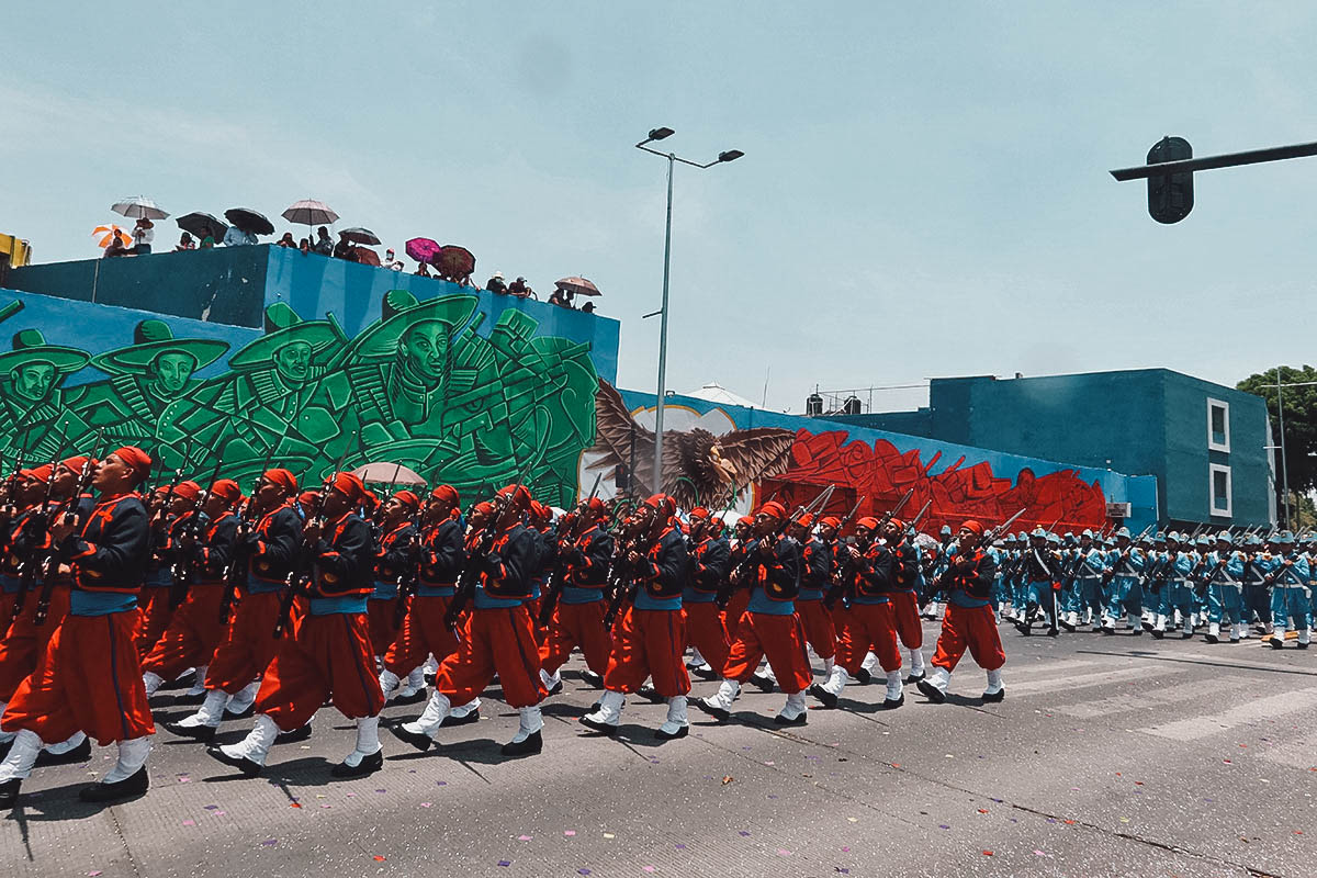 5 de Mayo parade in Puebla, Mexico