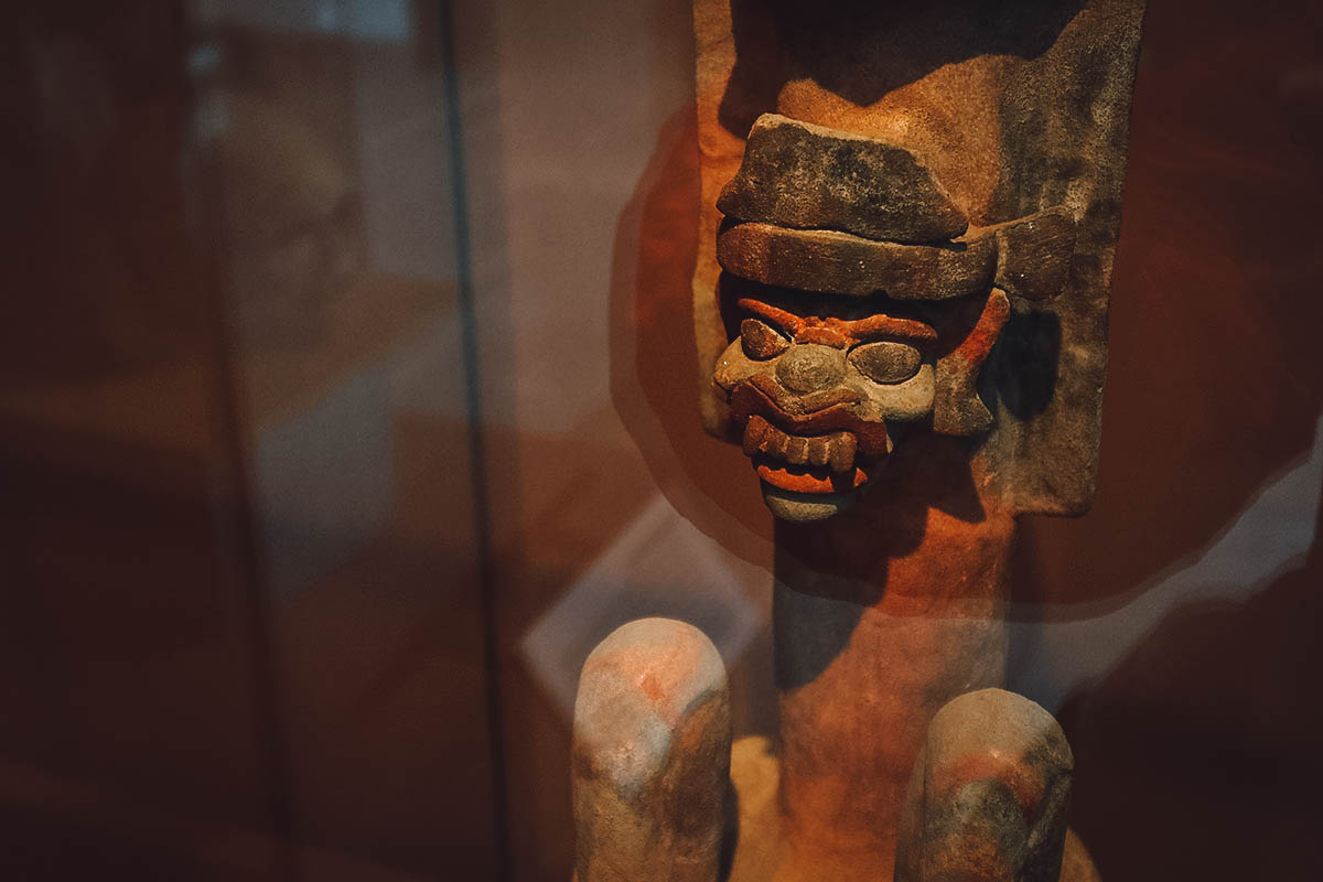 Cantona Ruins in Puebla, Mexico Figurine at the Cantona Museum