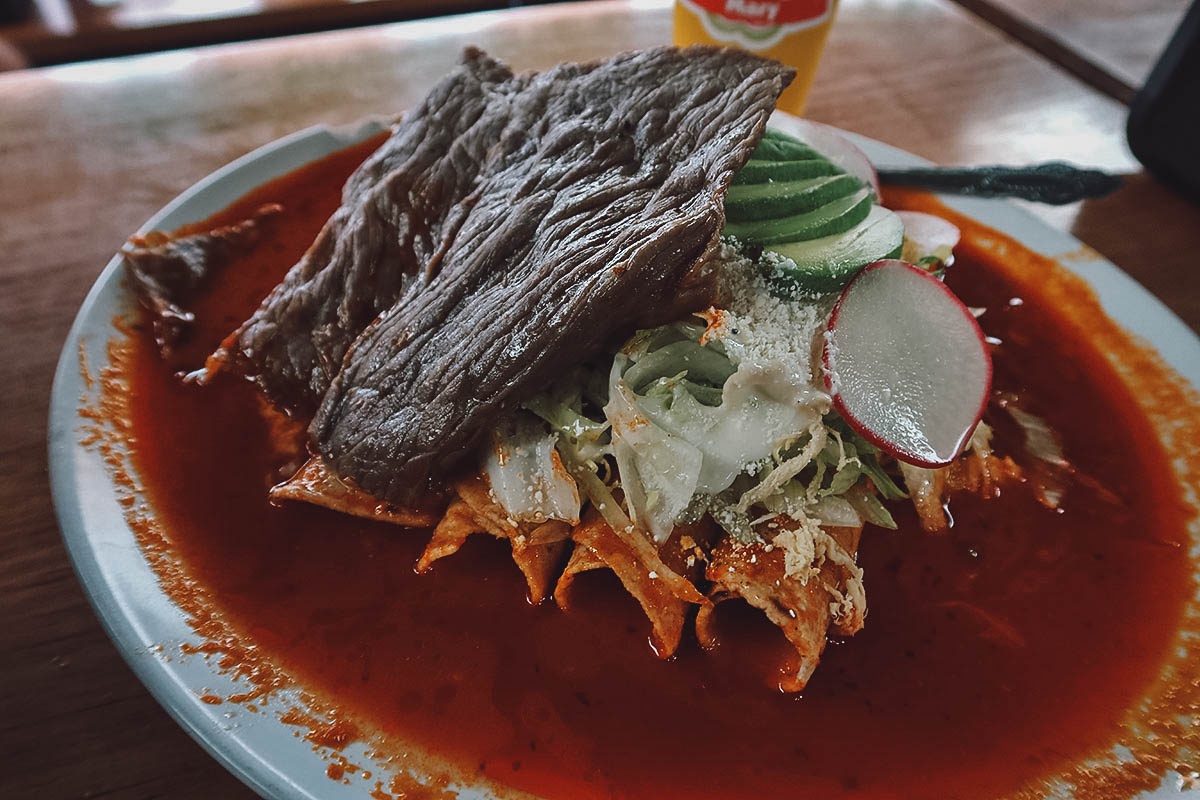 Enchiladas at Lolita in Atlixco, Puebla