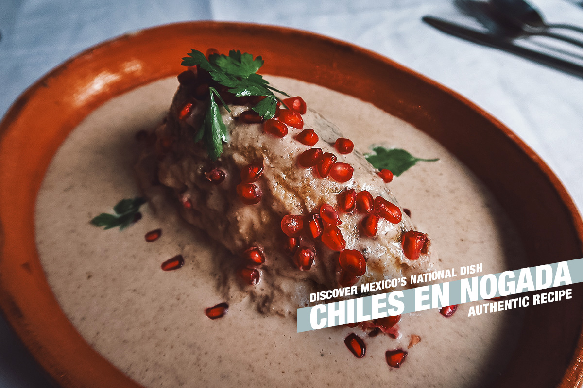 Chile en nogada in Puebla, Mexico