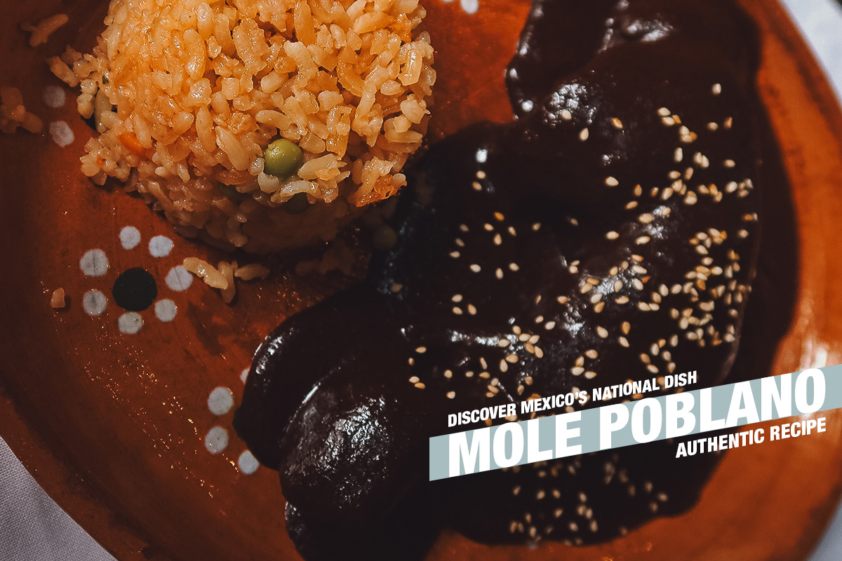Mole poblano with Mexican rice